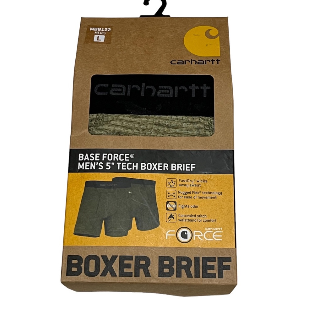 Carhartt Men's Base Force 5" Tech Boxer Brief Underwear Large New